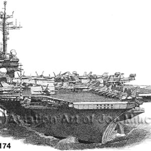 USS KITTY HAWK AIRCRAFT CARRIER CV-63 (#1174) - Aviation Art of