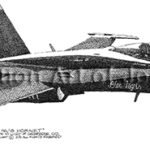 Black-and-white illustration of a twin-seat fighter jet in profile with swept wings, cockpit canopy visible, and 'Print #1529' text in the bottom left.